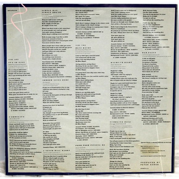 Vtg 1977 Linda Ronstadt Simple Dreams LP Vinyl Record - Picture 6 of 7